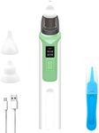 Baby Nasal Aspirator, Baby Nose Sucker, Electric Nose Suction for Baby, Rechargeable Baby Nose Cleaner with 2 Size of Nozzles 1 Clip for Newborns and Toddlers, Adjustable 6 Levels of Suction