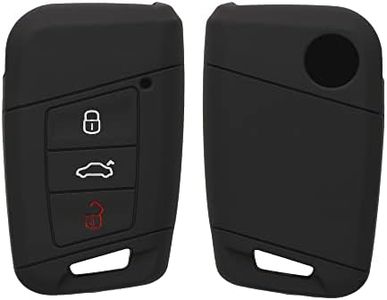 kwmobile Accessoire clé de Voiture Compatible avec VW (Keyless Go Uniquement) 3-Bouton - Coque en Silicone Souple pour Clef de Voiture Noir