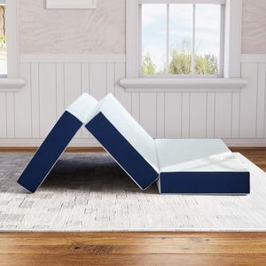 Folding Mattress,4 Inch Tri fold Foam Mattress with Breathable and Washable Cover,Supporting and Pressure,4" Twin Size Foldable Mattress Topper(38"x75"x4")