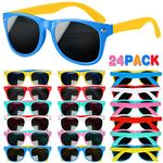 GIFTINBOX Kids Sunglasses Bulk, 24Pack Kids Sunglasses Party Favor with UV400 Protection, Neon Sunglasses Party Pack for Kids Boys and Girls, Perfect Gift for Birthday, Graduation Party Supplies, Beach, Pool Party favors, Goody Bag Stuffers