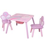 Unicorn Toddler Table and Chair Set, Children Table Set with Built-in Storage Bag