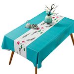 Jixin4you PVC Rectangle Tablecloth 100% Waterproof Spillproof Stain Resistant Wipeable Vinyl Table Cloth for Dining Table, Buffet Parties and Camping