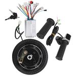 Electric Scooter Hub Motor Kit, 48V 350W Wheel Brushless Hub Motor with Controller Throttle Grip and Keys for 8in Electric Scooter Conversion