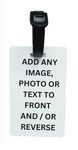 Personalised Own Photo Double Sided Luggage Tag Baggage Label Name Address