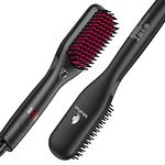 Hair Straightener Brush, MiroPure Enhanced Ionic Hair Straightening Brush, 30s Fast MCH Heating, 12 Temperature Settings, Temperature Lock & Auto-Off Function