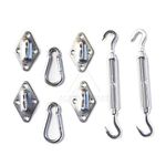 Alion Home Sun Shade Sail Installation Stainless Steel Heavy Duty Hardware Kit for Outdoor (6" for Rectangle Sails)