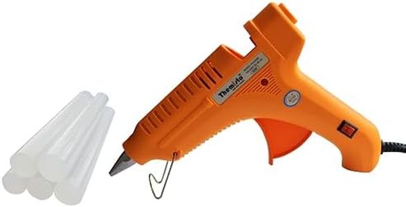 THEMISTO - built with passion 80W Corded Electric Glue Gun With 5 Hot Melt Glue Sticks/With Triple Power Rapid Heating For Arts And Crafts, Household Sealing, Toys, Repairs And Diy Projects