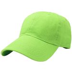 Falari Baseball Cap Hat 100% Cotton Adjustable Size Light Green