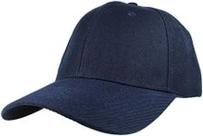 Gelante Plain Baseball Cap Adjustable Back Strap 3 PC, Navy, One Size