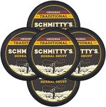 Schmitty's Herbal Snuff - Original - Nicotine-Free and Tobacco-Free - 5 Cans 5.0 Count 3.0 ounces