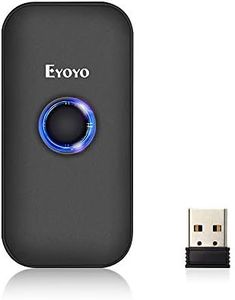 Eyoyo Mini 1D Bluetooth Barcode Scanner, 3-in-1 Bluetooth & USB Wired & 2.4G Wireless Barcode Reader Portable Bar Code Scanning Work with Windows, Android, iOS, Tablets or Computers