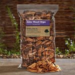 Alder Smoking/Smoker Wood Chips 3 Litre - (24 Great Flavours 100% Natural) Kiln Dried Woodchips for Smoking Food/Smokers/BBQ's/Ovens - from our own Woodland