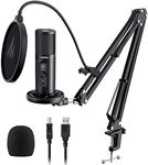 MAONO USB Microphone with Zero Latency Monitoring AU-PM422 192KHZ/24BIT Professional Cardioid Condenser Mic with Touch Mute Button and Mic Gain Knob for Recording, Podcasting, Gaming, YouTube