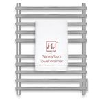 WarmlyYours Heated Towel Rack, 10-Bar Electric Towel Warmer, Hardwired, Brushed Stainless Steel, Wall-Mounted with Integrated On/Off Switch, 120V (Rome)