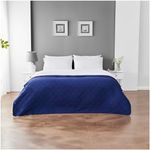 GC GAVENO CAVAILIA Pinsonic Quilted Bedspreads Bed Throw Double Size - Navy Bedspread Large For Sofa Bed Cover - Lightweight Quilt Coverlet Throw Blanket, 150X200 Cm