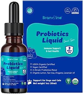 Branvine Probiotics Liquid Immune Support& Gut Health for Cats and Dogs - 6-Strains Probiotics with Organic Lemon, Organic Tea Tree, Organic Oregano, Organic Lavender (30 ml)