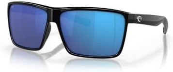 Costa Del Mar Rincon Sunglasses Shiny Black/Blue Mirror 580Glass