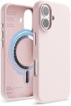 elago Magnetic Silicone Case Compatible with iPhone 16 Case 6.1 Inch Compatible with All MagSafe Accessories - Built-in Magnets, Soft Grip Silicone, Shockproof (Lovely Pink)