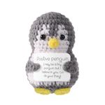 Funny Positive Penguin Crochet, 3.15 Inch Mini Cute Penguin Gifts, Emotional Encouragement Pocket Penguin Hug Decorations, Knitted Support Animal Doll Toy with Card Inspirational for Friends