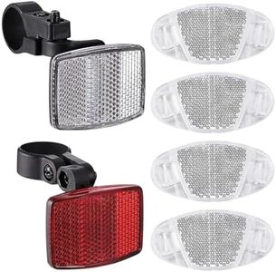 VICDUEKG 6 Pcs Bike Front and Rear Reflectors, Bicycle Wheel Spoke Reflectors Kit, Mountain Bike Safety Warning Reflectors Accessories for Handlebar and Seatpost, Night Riding