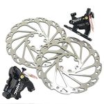 Juin Tech F1 Hydraulic Flat mount Road CX Disc Brake set 160mm with Rotor,Black, JT1909