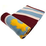 Forever Collectibles Aston Villa FC Crested Fleece Blanket Throw Pulse Gift Present, Multicoloured, 120Cm X 150Cm