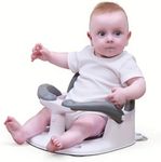 LDIIDII Baby Bath Seat for Babies 6 Months & Up Sitting Up,Infant Bath Seat with Temperature Alert+Open Backrest+on/Off Armrest,Toddler Bath seat Baby Bath Chair for Bathtub,Tub,Sink (Light Gray)