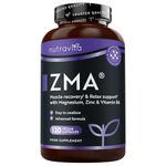 Nutravita ZMA High Strength - 120 Vegan Capsules - Test Booster - Contributes to Testosterone Levels, Normal Muscle Function & Energy Yielding Metabolism - Zinc Magnesium & Vitamin B6
