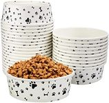 Disposable Dog Bowls, 30 Pcs 16 Ounces Paper Bowls Disposable Pet Bowls Cat Food Bowl Serving Food Tray Dog Dishes Food and Water Bowls for Small Medium Dogs Cats