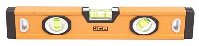 JCB 250mm Torpedo Level, Aluminum body shock absorbance end cap accuracy: 0.5mm/m, 22025800