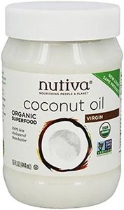 Nutiva Organic Coconut Oil, Cold-Pressed, Unrefined Cooking Oil, Natural Hair Oil, Skin Oil, Massage Oil, USDA Organic, Extra Virgin Coconut Oil (Aceite de Coco) 15 Fl Oz (Pack of 2)