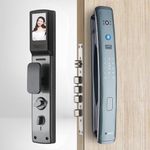 Golens X23 Smart Camera Door Lock with 6-Way Unlocking | Fingerprint | Pincode | RFID Card | Mobile App | Mechanical Key | Automatic Lock Keyless Entry Digital Lock (2Year Brand Warranty)