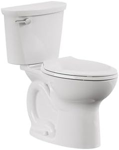 American Standard 609DA001.020 Cadet PRO Two-Piece Toilet with Slow-Close Seat and Wax Ring, Round Front, Standard Height, White, 1.28 gpf