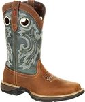 Durango Men's Rebel Pull-on Western Boot Mid Calf, Saddlehorn and Clover, 9.5