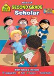 School Zone - Second Grade Scholar Workbook - 32 Pages, Ages 6+, 2nd Grade, Telling Time, Sentence Structure, Parts of Speech, Addition, Subtraction, Fractions, and More