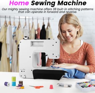 Mini Sewing Machine – 38 Stitches, Black Portable Electric