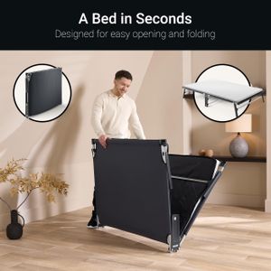 JAY-BE Compact Folding Bed with e-Fibre Mattress – Small Double