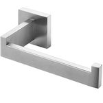 HITSLAM Brushed Nickel Toilet Paper Holder Wall Mount Square Silver 304 Stainless Steel Toilet Paper Roll Holder for Bathroom