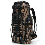 W WINTMING Hiking Backpack for Men 70L Camping Backpack Military Rucksack Molle 3 Days Assault Pack for Climbing