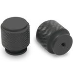 BUKOBYHE 10 Pack Matte Black Kitchen Cabinet Knobs Black Knurled Drawer Knobs Kitchen Hardware Kitchen Handles for Cabinets Cupboard Knobs Drawer Knobs