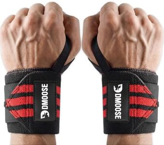 DMoose Fitness Wrist Wraps (IPL Approved) Avoid Injury & Maximize Grip with Thumb Loop, 18" or 12" Gym Wrist Wraps Pair, Wrist Wraps for Weightlifting Men, Wrist Brace for Working Out & Wrist Support