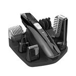 Remington PG525D Head to Toe Advanced Rechargeable Powered Body Groomer Kit, Beard Trimmer (10 Pieces),Black, 6.3 Inch