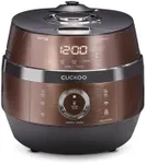 CUCKOO CRP-JHR1009F 10-Cup (Uncooked) / 20-Cup (Cooked) Induction Heating Pressure Rice Cooker with Nonstick Inner Pot, 16 Menu Options, Fuzzy Logic Tech, 3 Voice Guide, Auto Clean (Copper/Black)