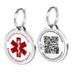 Pet Dwelling Smart NFC - QR Code Emotional Support Animal ESA Pet ID Tag - Online Pet Profile - Scan Tag Location - Instant Email Notification(NFC White)