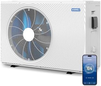 WARMBLU H35 Swimming Pool Heat Pump 120,000BTU 33,000 Gal High Efficiency COP16 Energy Save 45% Above Smart Inverter Control 220V