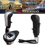 Obokidly Usb Gearshift Knob Support G29 G920 G27 For Simracing Game Sim Rig Ets2&Ats Games Euro Truck Simulator Shifter (Blck-Gear Shift Shifter Knob) - Desktop