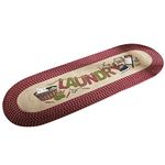 Collections Etc Vintage Laundry Room Decorative Braided Runner