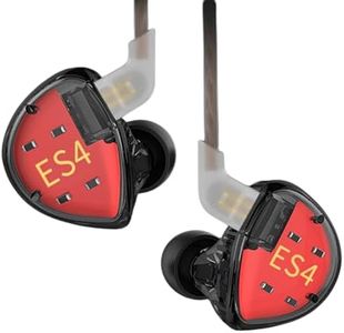 In-ear Earbuds Yinyoo KZ ES4 Extra Bass High Fidelity Earbuds with Microphone Balanced Armature Driver Hybrid Technology Earphones Headset Over Ear Noise Cancelling Headphones Wired Earhook(black mic)