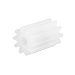 sourcingmap 50pcs Plastic Gears White 10 Teeth Model 102A Reduction Gear Plastic Worm Gears for RC Car Robot Motors