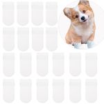 20pcs Disposable Dog Shoes for Small Dogs, Pet Shoes with Adjustable Self-Adhesive Bandage, Dog Booties and Paw Protectors (L)